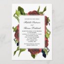 Search for red rose wedding invitations Botanical