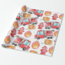 Search for fireman wrapping paper Firetruck