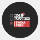 Search for naughty and nice stickers Funny