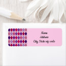 Search for pink diamonds return address labels Black