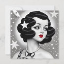 Search for retro women cards Black and white