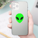 Search for cartoon alien stickers Green