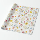 Search for wild flowers wrapping paper Rustic country