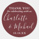 Search for thank you pink wedding stickers Thanks