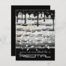 Search for black white music notes invitations Musical