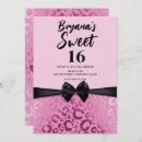 Search for pink cheetah birthday invitations Safari