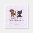 Search for cat wedding napkins Dog