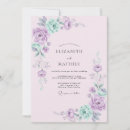 Search for mint and lavender wedding invitations Watercolor