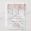 Search for rose gold glitter wedding invitations Typography