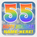 Search for fifty five stickers 55th birthday