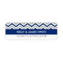 Search for navy chevron return address labels Zigzag