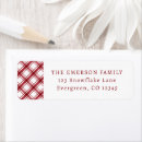 Search for red plaid return address labels Red buffalo check