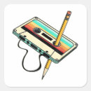 Search for vintage cassette tape stickers Music