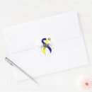 Search for blue and yellow ribbon stickers Awareness