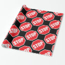 Search for traffic sign wrapping paper Stop