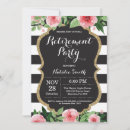 Search for pink white retirement invitations Retiring