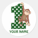 Search for monkey first birthday stickers 1st