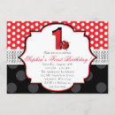 Search for ladybug birthday invitations Polka dot