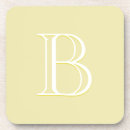 Search for yellow coasters Monogrammed