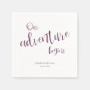 Search for the adventure begins napkins Typography
