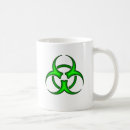 Search for green biohazard mugs Warning