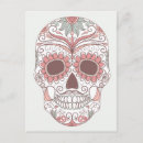 Search for floral skull postcards Blue