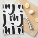 Search for black and white monogram tea towels Typography
