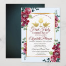 Search for gold cross first communion invitations Elegant