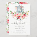 Search for floral elephant baby shower invitations Safari