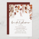 Search for fall leaves bridal shower invitations Botanical