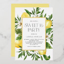 Search for citrus birthday invitations Botanical
