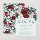Search for winter floral invitations Red