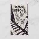 Search for piano business cards Black white