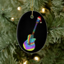 Search for guitar christmas tree decorations Santa