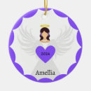 Search for purple angel christmas tree decorations For her