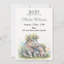 Search for hippo baby shower invitations Floral