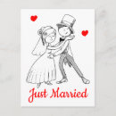 Search for funny bride and groom cartoon invitations Vintage