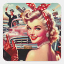 Search for vintage girls stickers Pinup