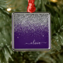 Search for purple christmas decor Glitter