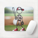 Search for baseball player mousepads Stick figure