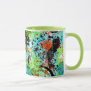 Search for green white orange mugs Black