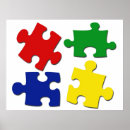 Search for autism puzzle piece art Green