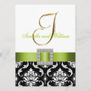 Search for black green white wedding invitations Classic