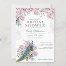 Search for peacock bridal shower invitations Chinoiserie