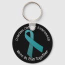 Search for ovarian cancer key rings Teal