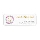 Search for golden anniversary return address labels Vow renewal