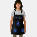 Search for fantasy faces aprons Blue