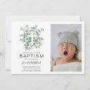 Search for eucalyptus baby christening invitations Botanical