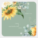 Search for sunflower thank you wedding stickers Floral