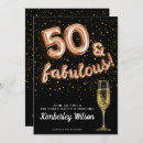 Search for champagne 50th birthday invitations Fabulous 50